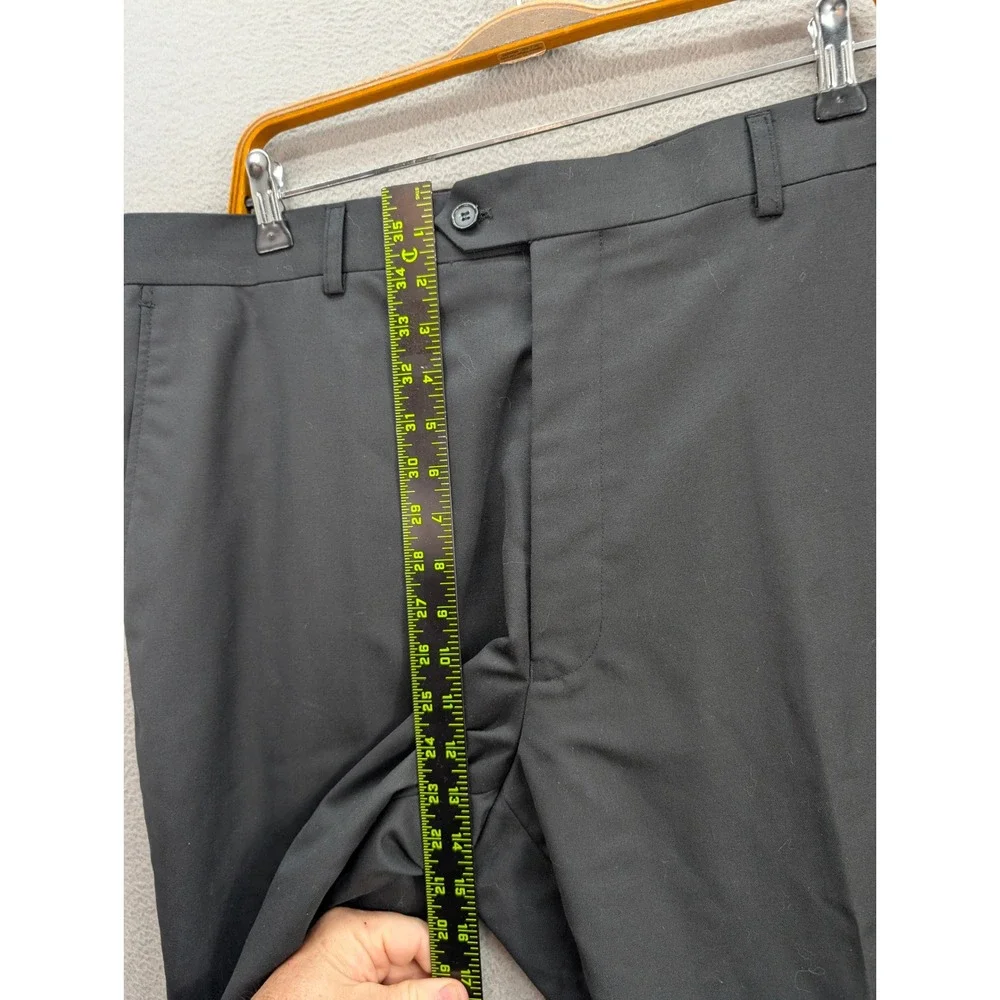 Pura Lana Italy Black 100% Wool Tuxedo Pants Mens 40L Satin Stripe TX-701 Formal